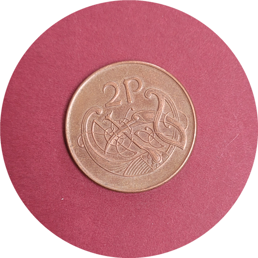 Elizabeth II,
Two pence,
Republic of Ireland,
1990 (B)