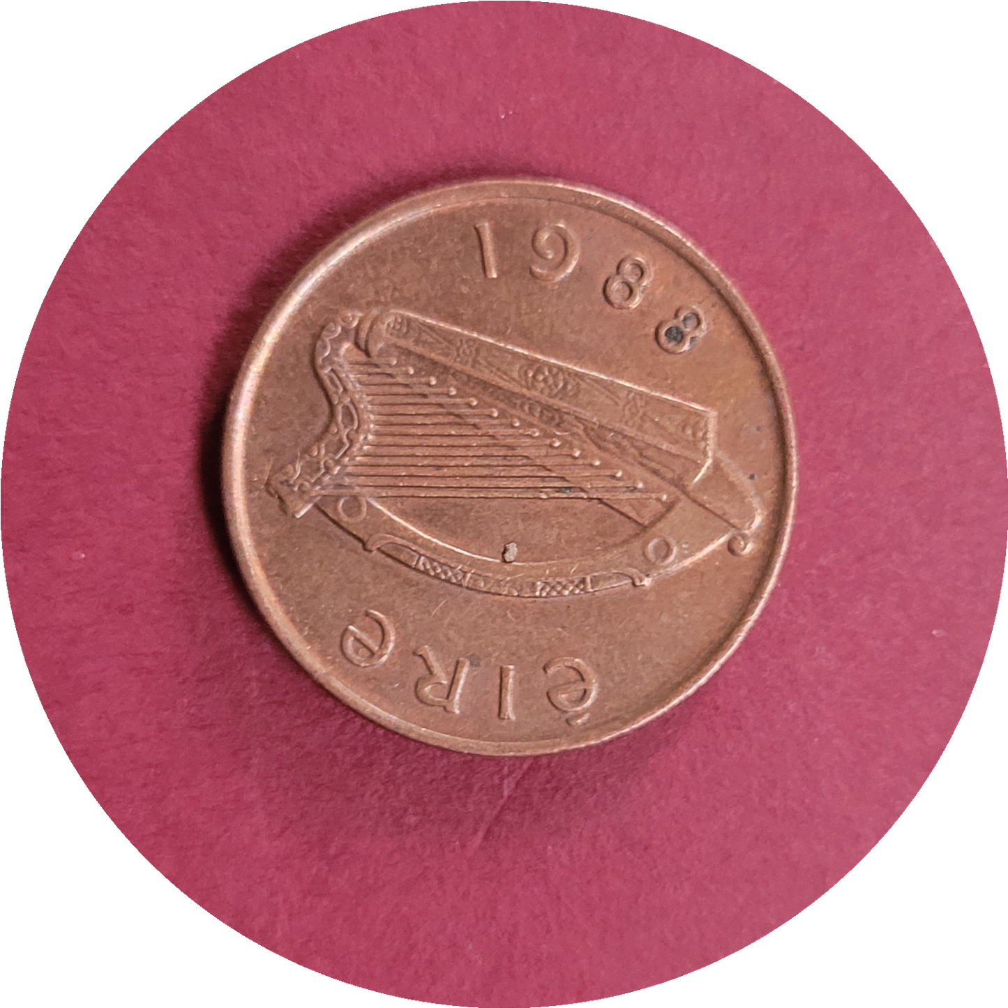 Elizabeth II,
One pence,
Republic of Ireland,
1988 (B)