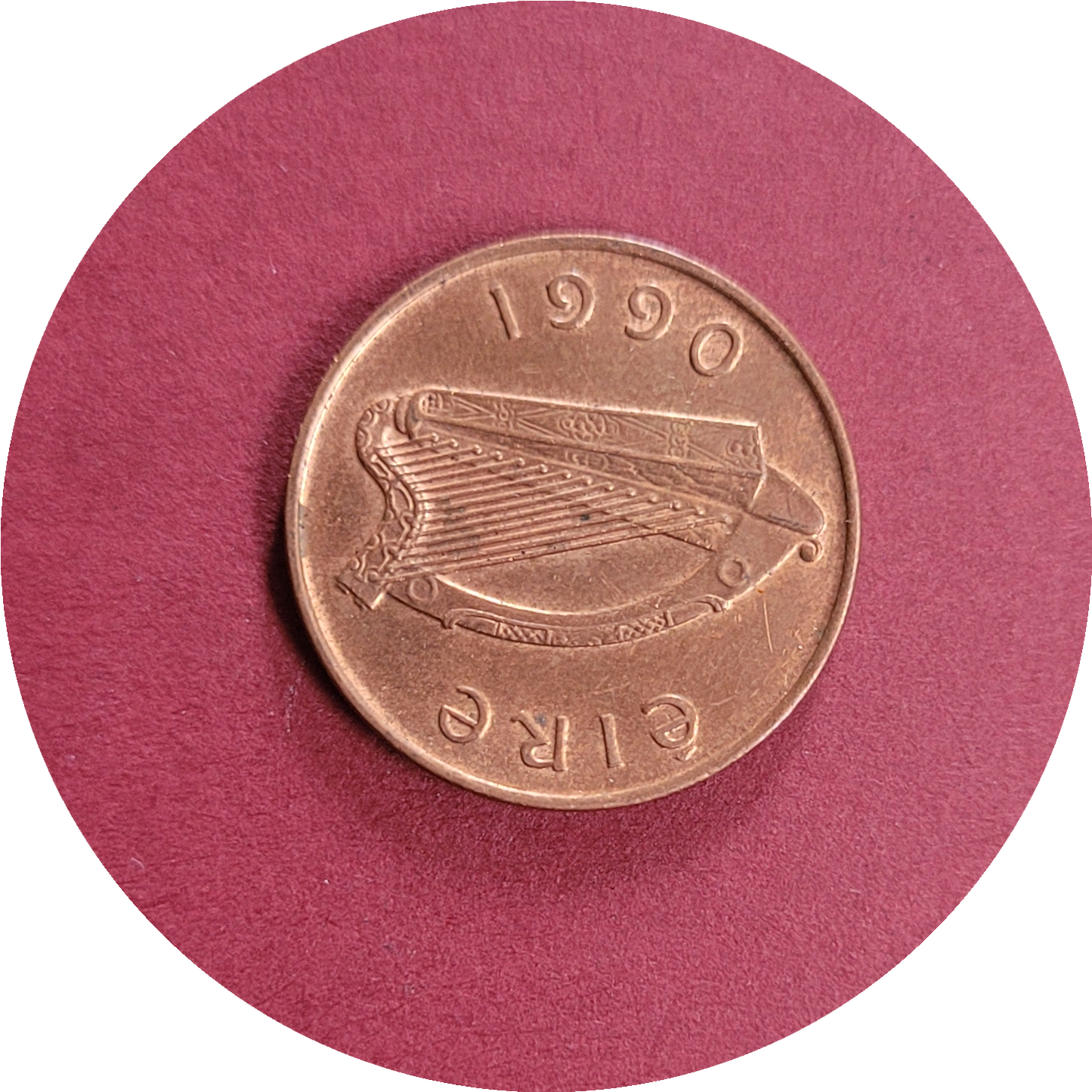 Elizabeth II,
One pence,
Republic of Ireland,
1990 (B)