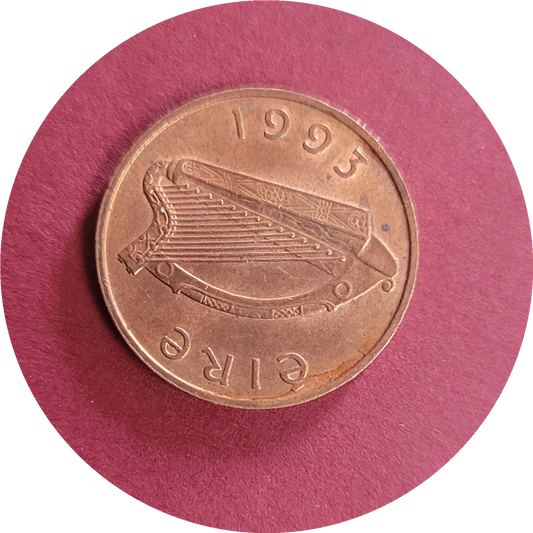 Elizabeth II,
One pence,
Republic of Ireland,
1993 (B)
