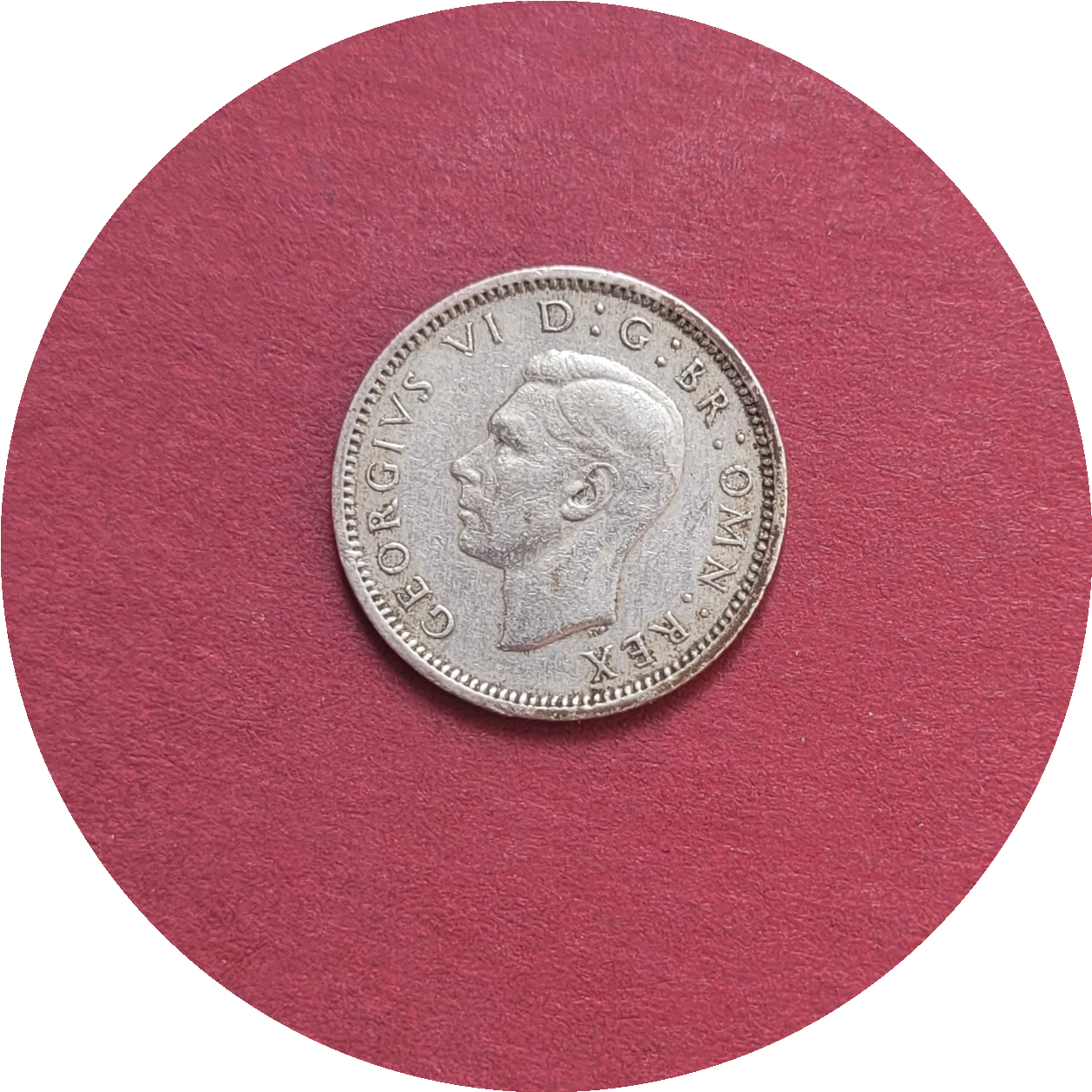 George VI,
Six Pence,
3rd Coinage,
1951 (B)