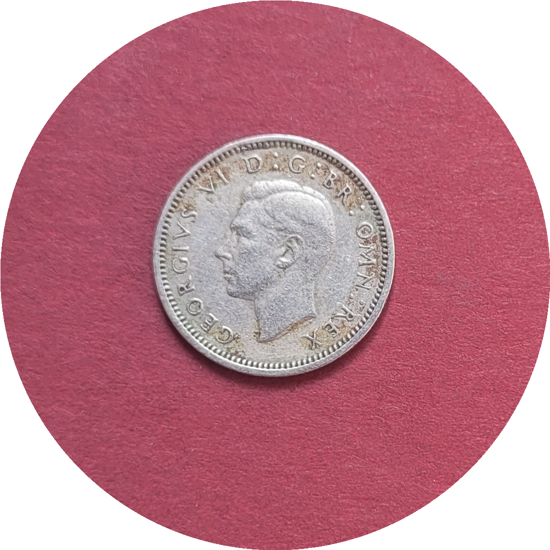 George VI,
Six Pence,
3rd Coinage,
1950 (B)