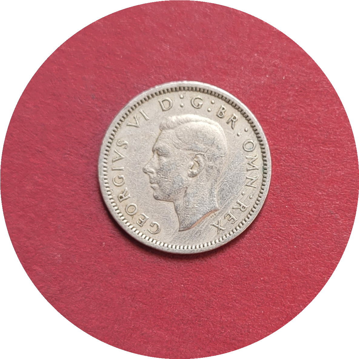 George VI,
Six Pence,
2nd Coinage,
1948 (B)