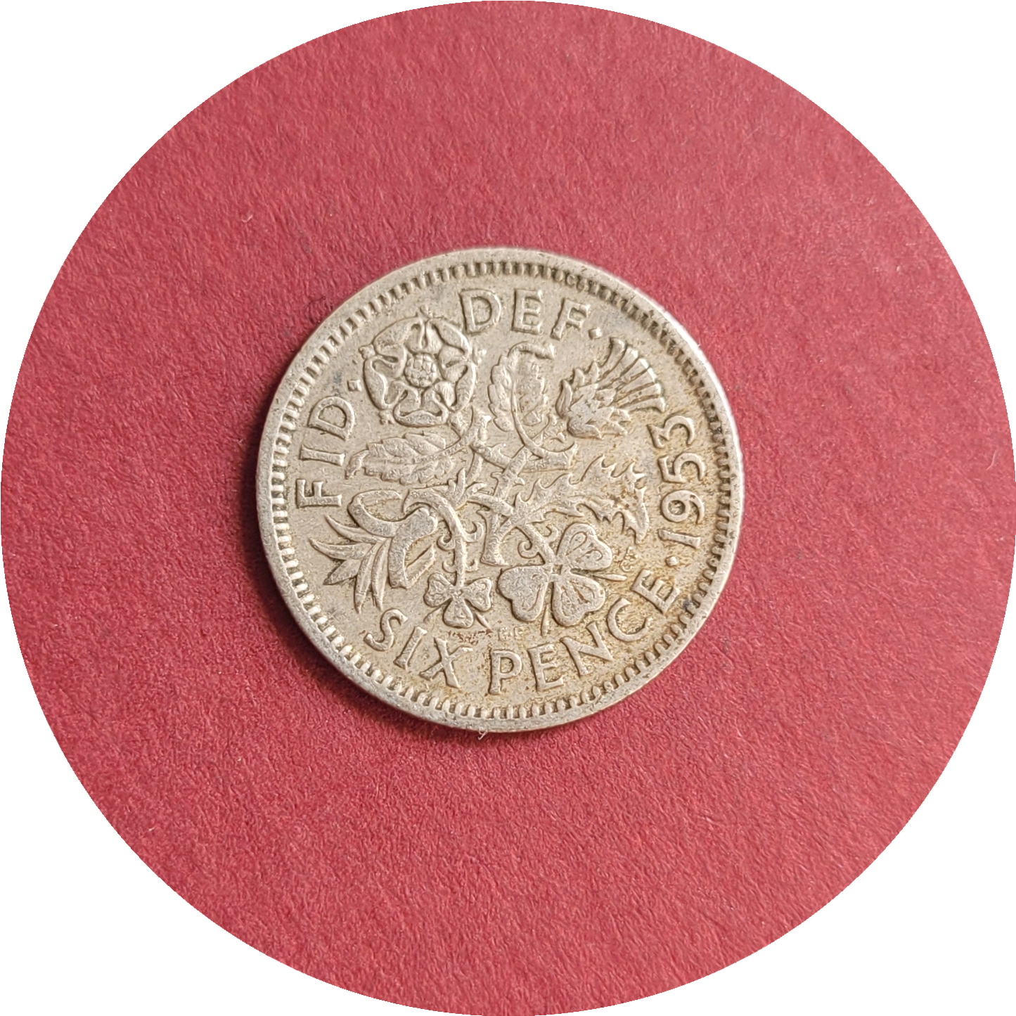 Elizabeth II,
Six Pence,
1st Coinage,
1953 (B)