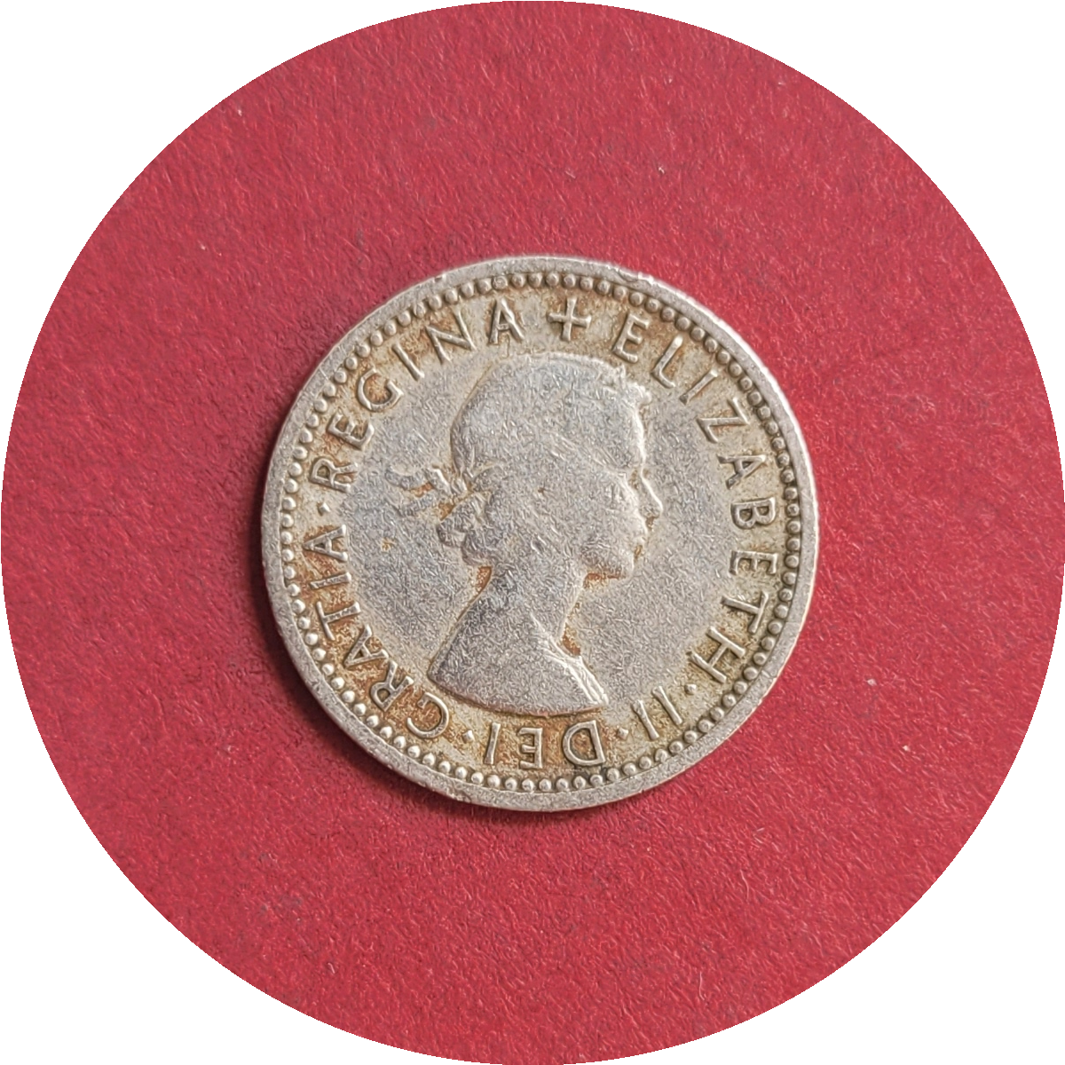 Elizabeth II,
Six Pence,
1st Coinage,
1955 (B)