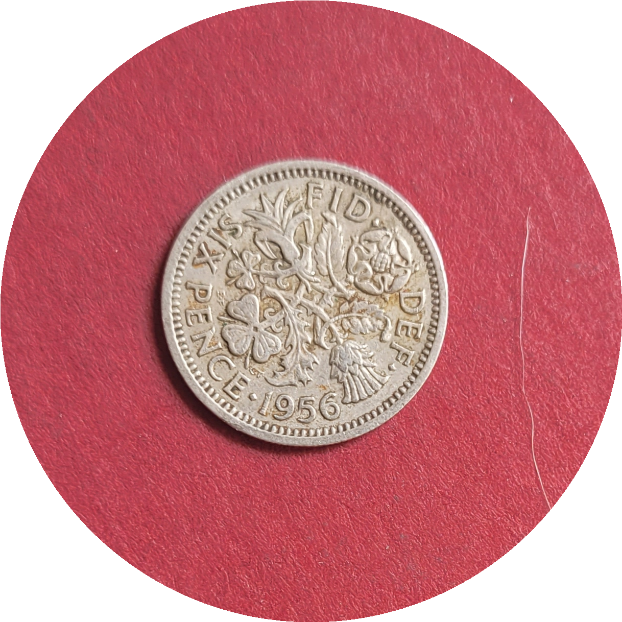 Elizabeth II,
Six Pence,
1st Coinage,
1956 (B)