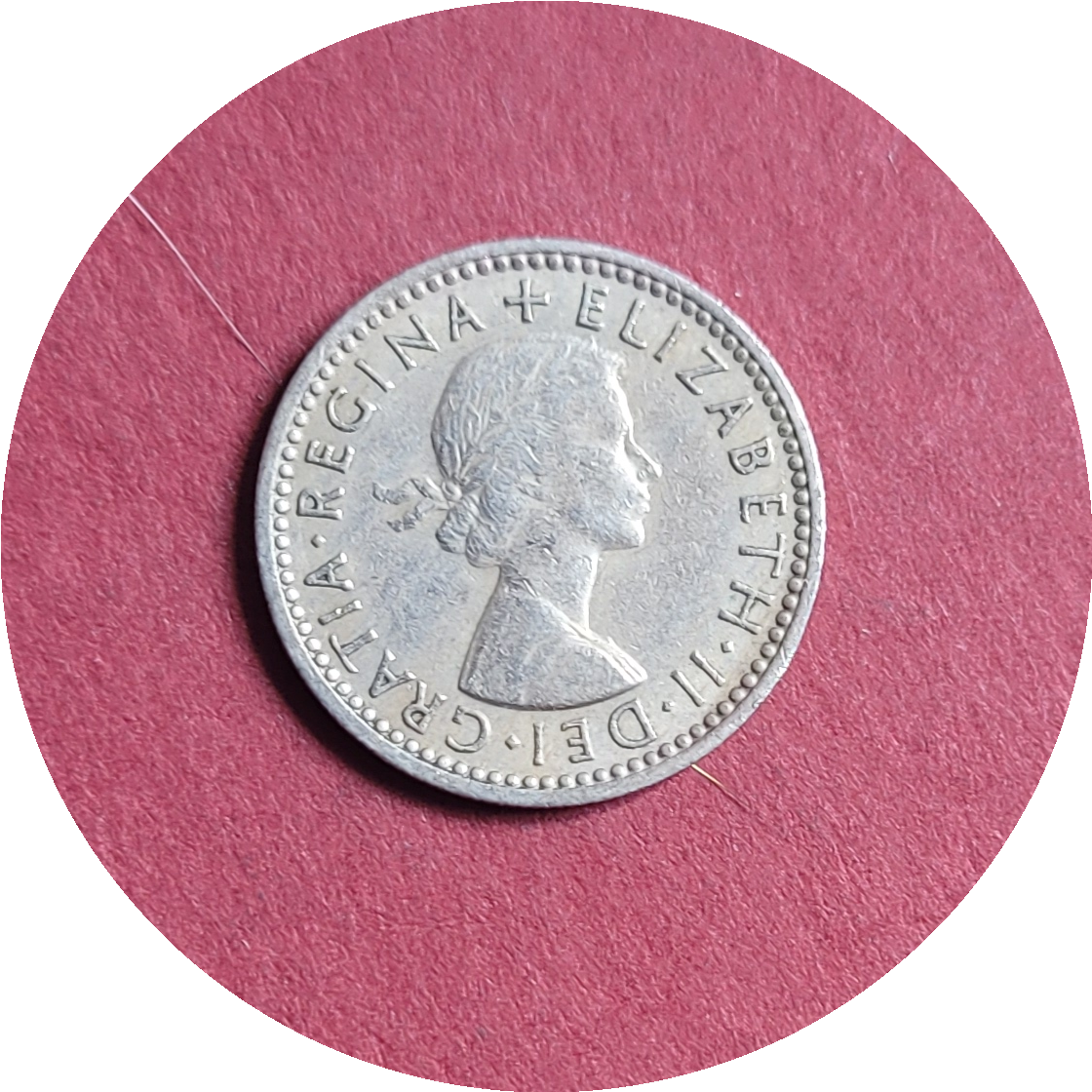 Elizabeth II,
Six Pence,
1st Coinage,
1958 (B)