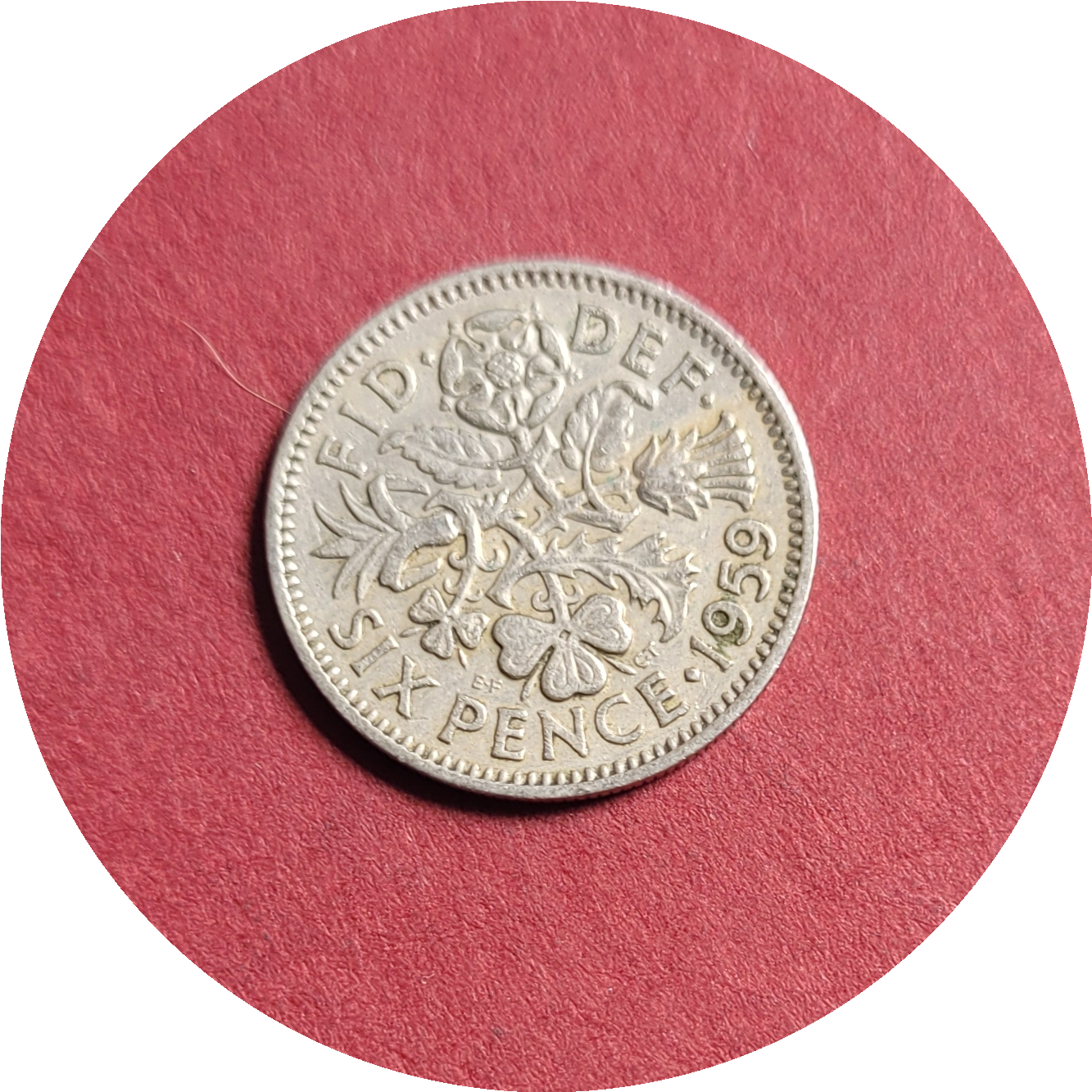 Elizabeth II,
Six Pence,
1st Coinage,
1959 (B)