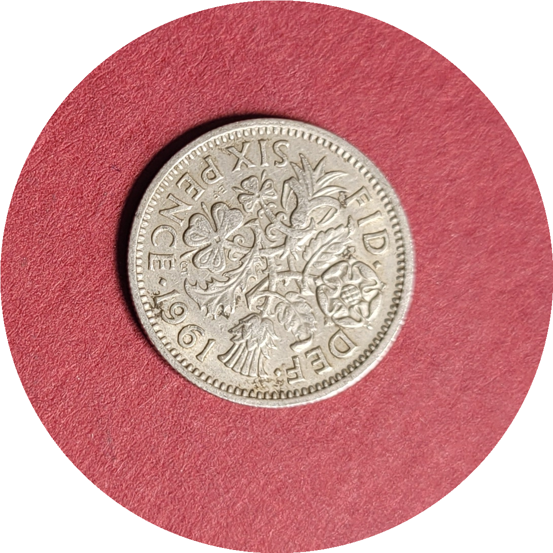 Elizabeth II, Six Pence, 1st Coinage, 1961 (B) – Numis Gallery