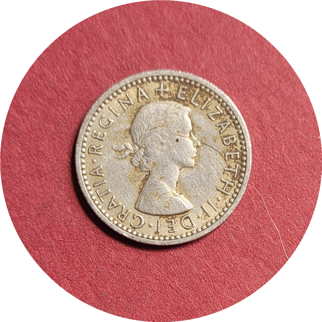 Elizabeth II,
Six Pence,
1st Coinage,
1961 (B)