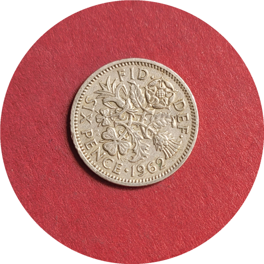 Elizabeth II,
Six Pence,
1st Coinage,
1962 (B)