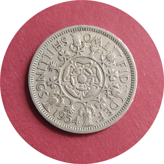 Elizabeth II,
Two Shilling,
1954, (B)