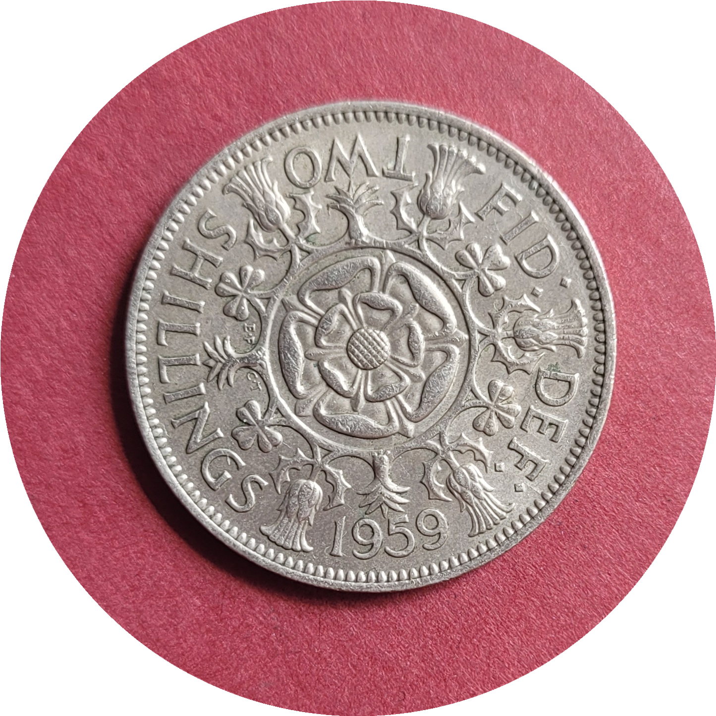 Elizabeth II,
Two Shilling,
1959, (B)