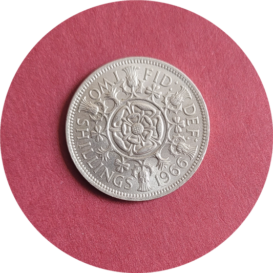 Elizabeth II,
Two Shilling,
1966, (B)