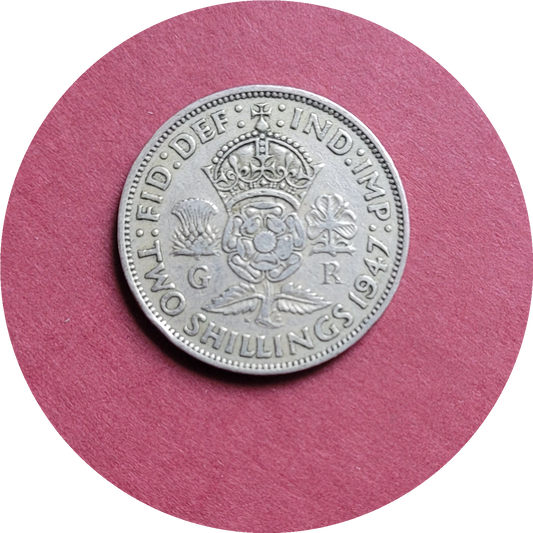 George VI,
Two Shilling,
1947, (B)