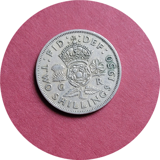 George VI,
Two Shilling,
1950, (B)