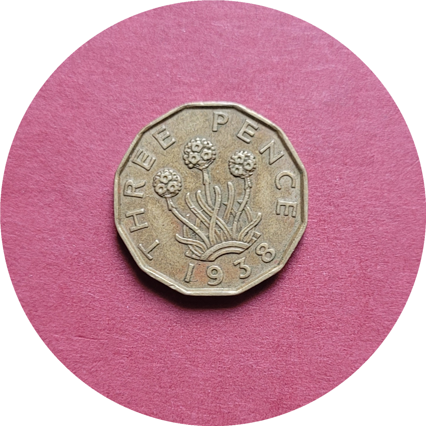 George VI,
Three Pence,
1938, (B)