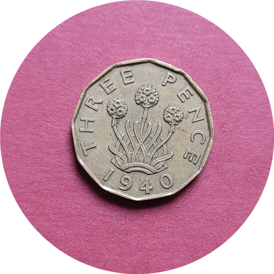 George VI,
Three Pence,
1940, (B)