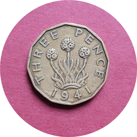 George VI,
Three Pence,
1941, (B)