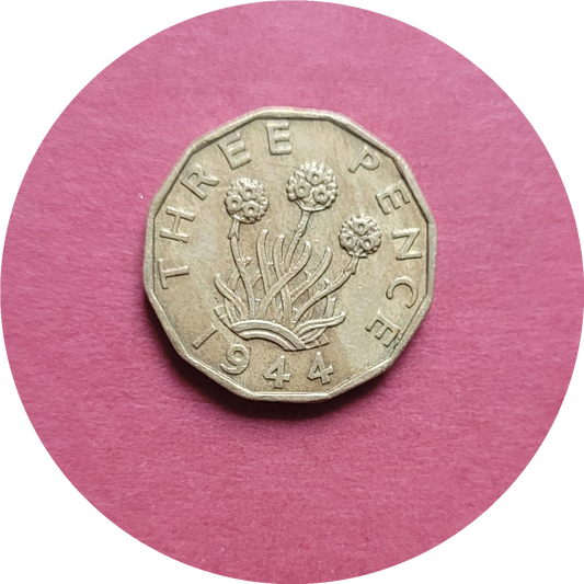 George VI,
Three Pence,
1944, (B)