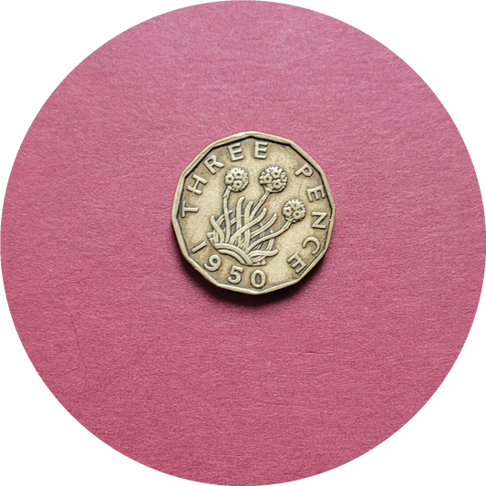 George VI,
Three Pence,
1950, (B)