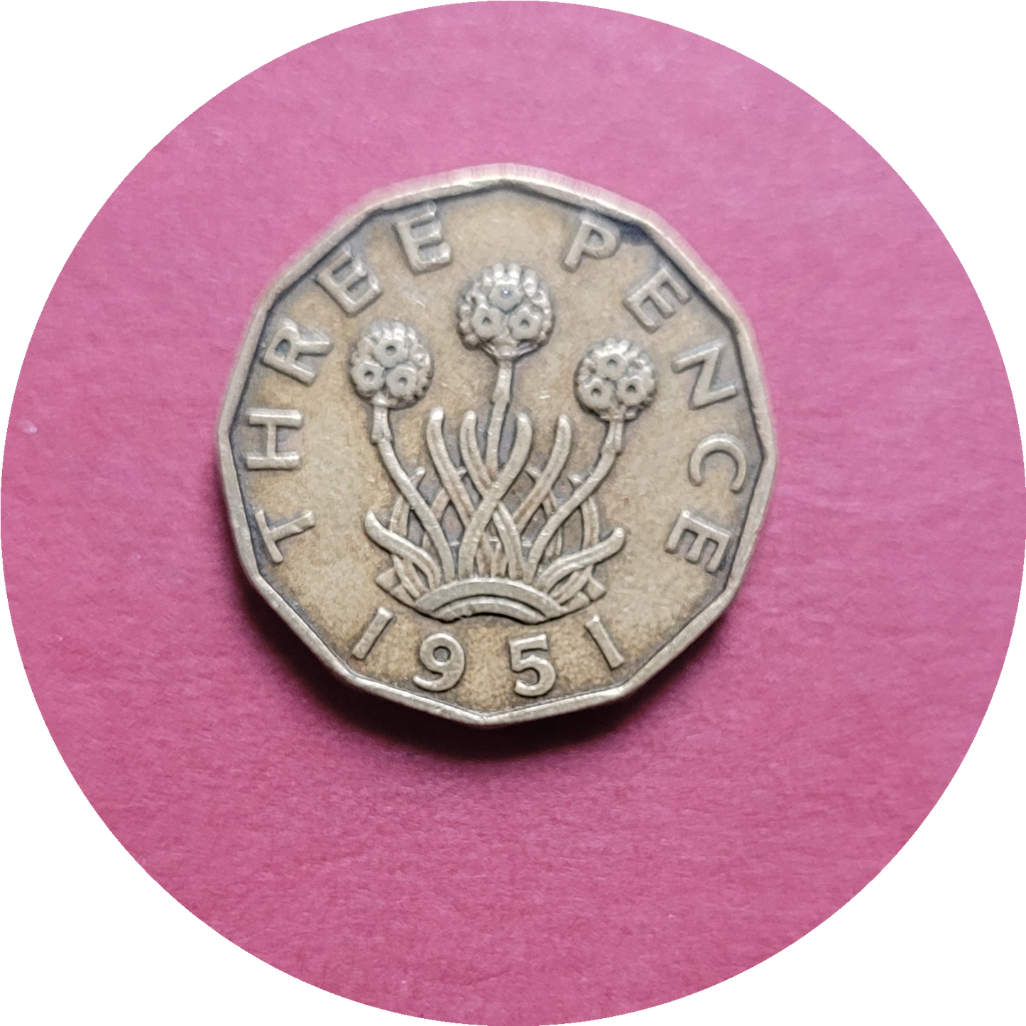 George VI,
Three Pence,
1951, (B)