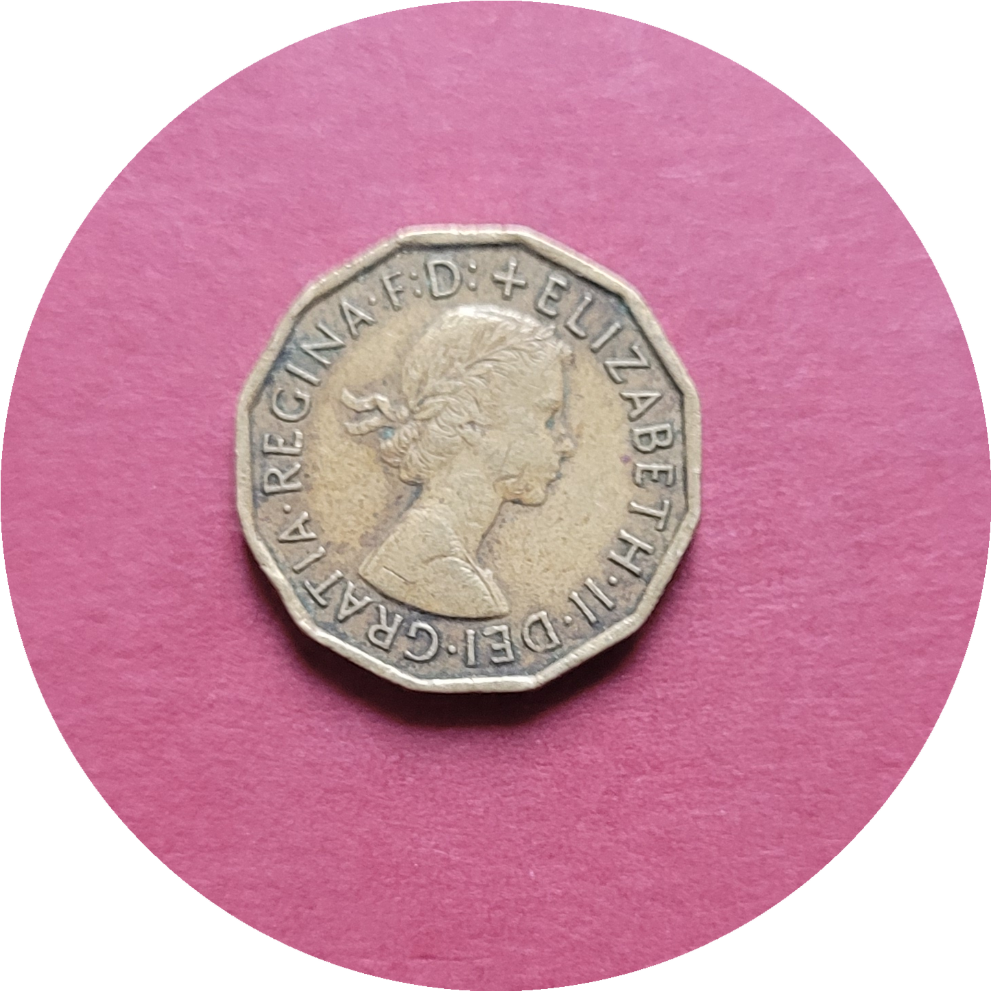 Elizabeth II,
Three Pence,
1964, (B)