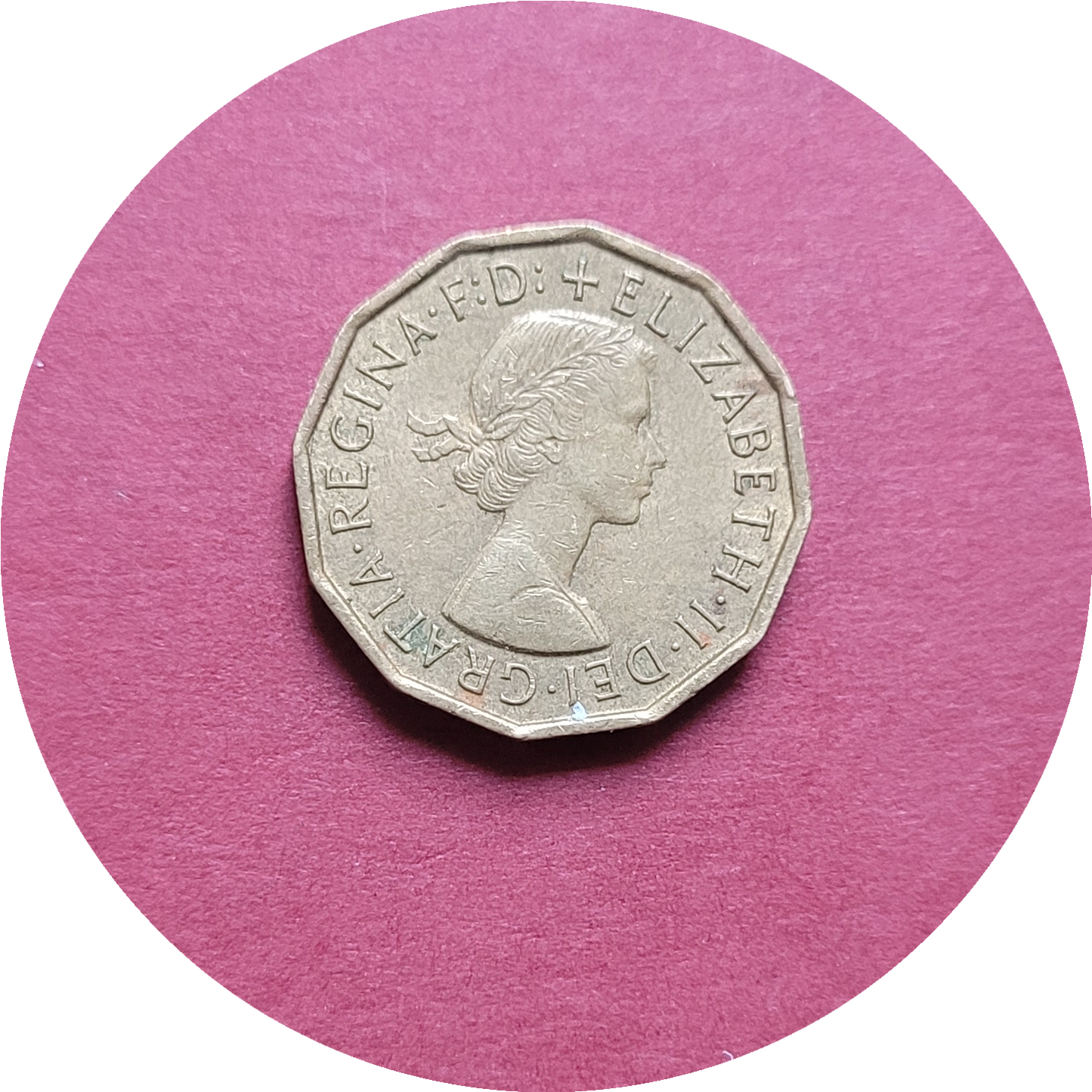 Elizabeth II,
Three Pence,
1966, (B)