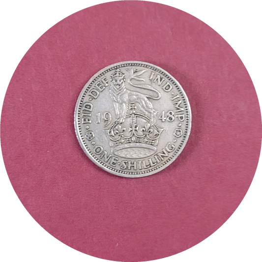 George VI,
One Shilling,
England,
1948 (B)