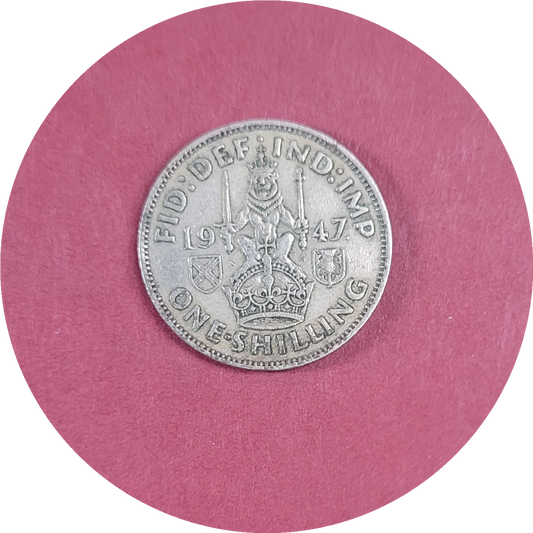 George VI,
One Shilling,
Scotland,
1947 (B)