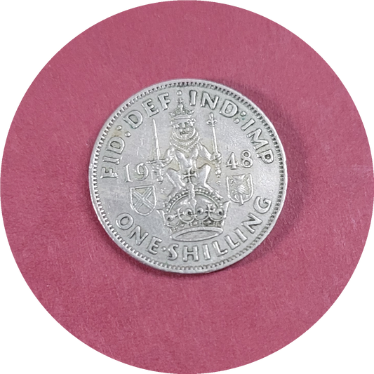 George VI,
One Shilling,
Scotland,
1948 (B)