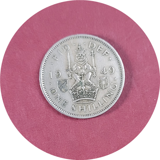 George VI,
One Shilling,
Scotland,
1949 (B)