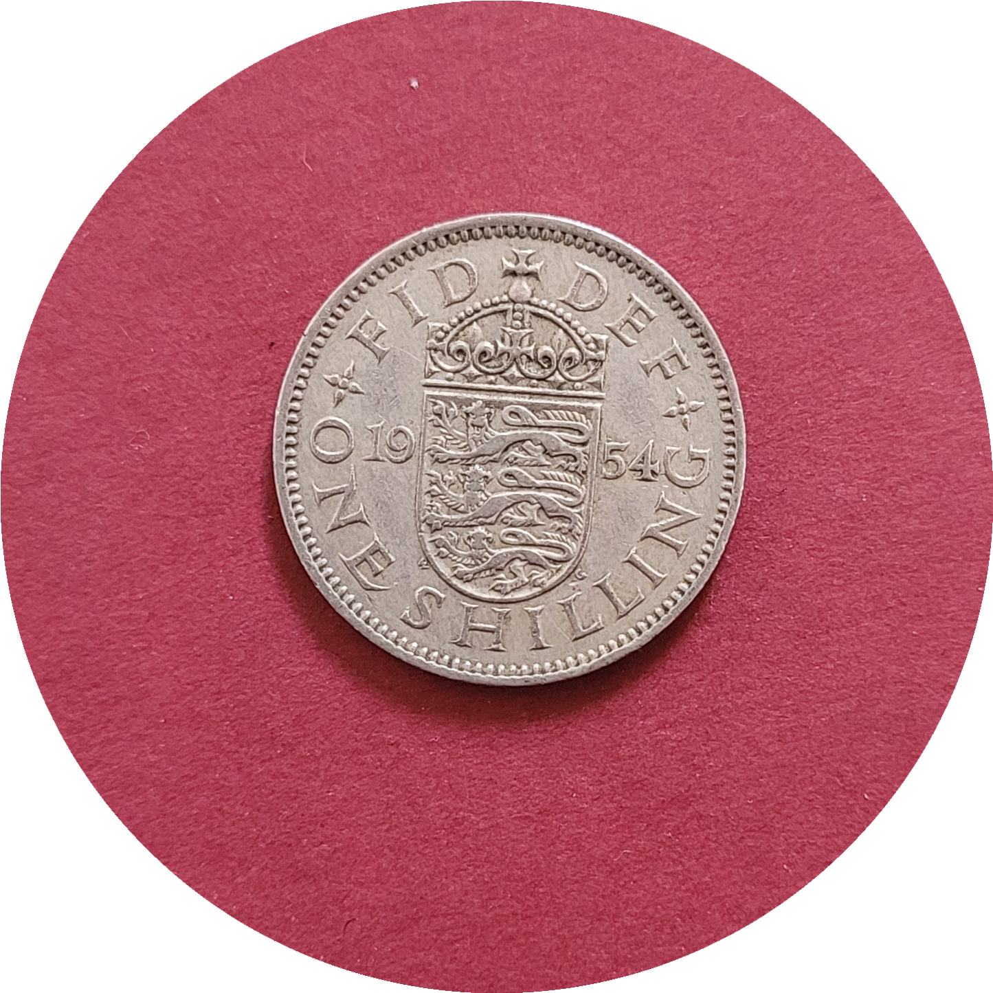 Elizabeth II,
One Shilling,
England,
1954 (B)