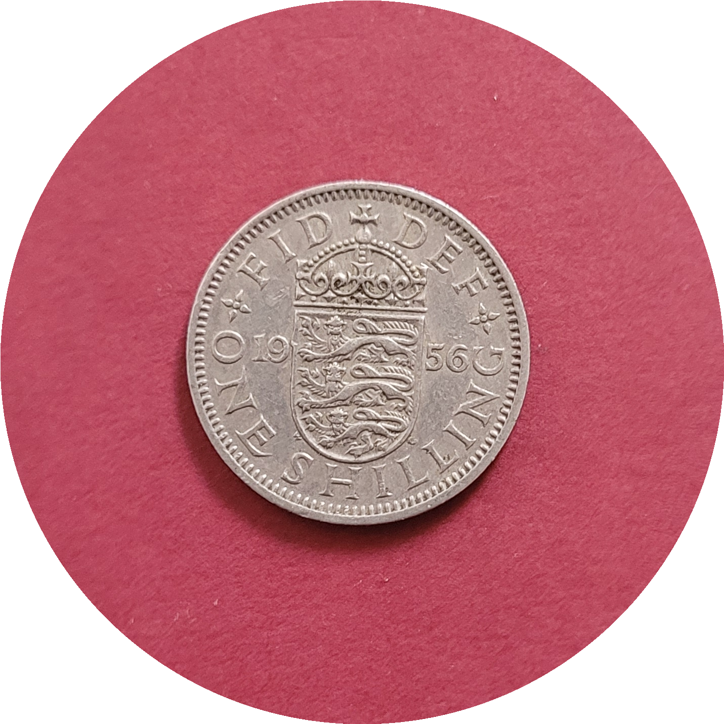 Elizabeth II,
One Shilling,
England,
1956 (B)