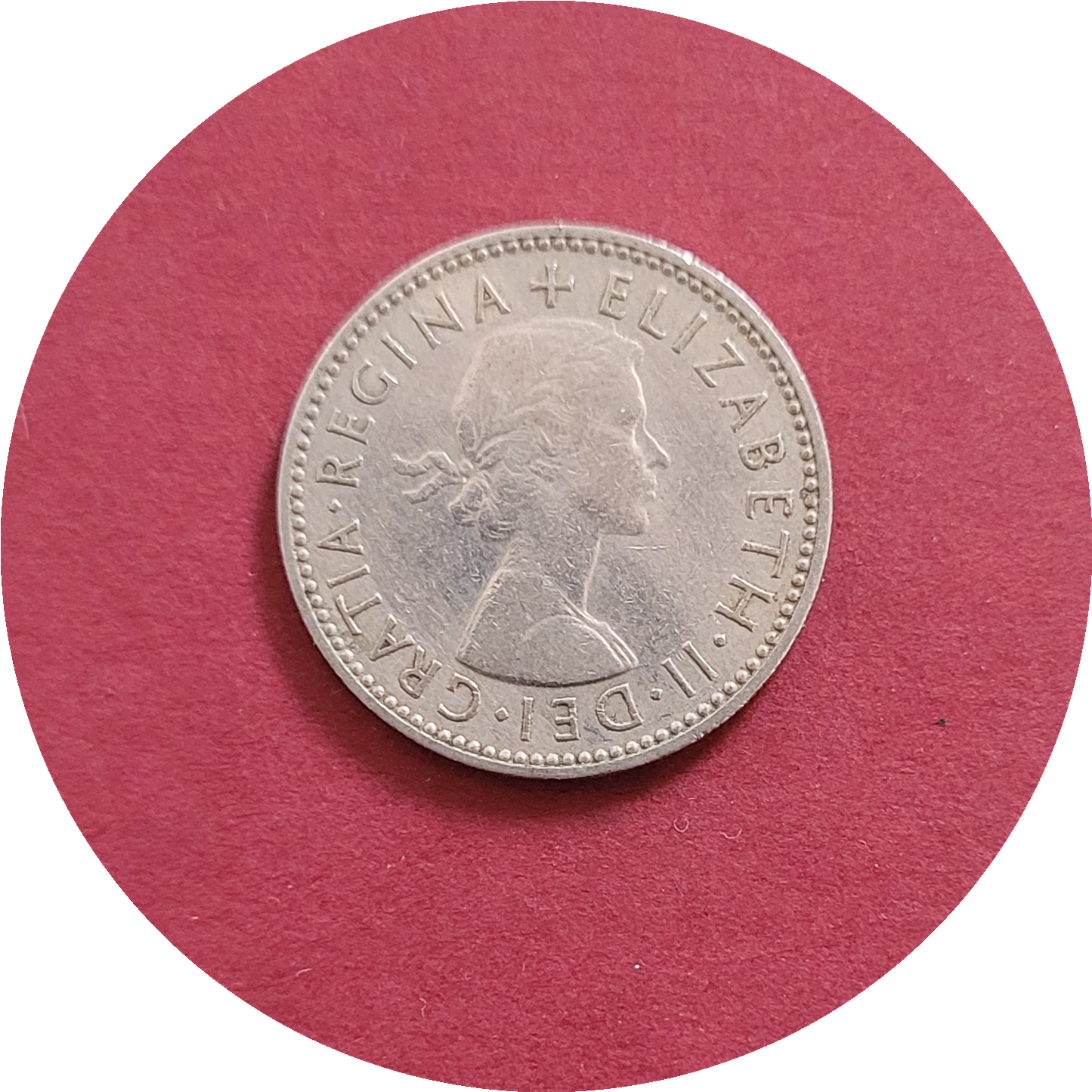 Elizabeth II,
One Shilling,
England,
1958 (B)