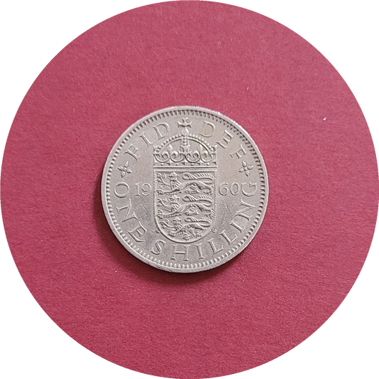Elizabeth II,
One Shilling,
England,
1960 (B)