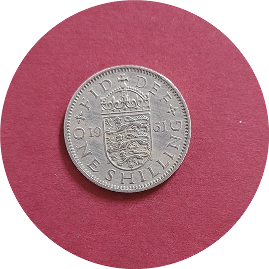 Elizabeth II,
One Shilling,
England,
1961 (B)
