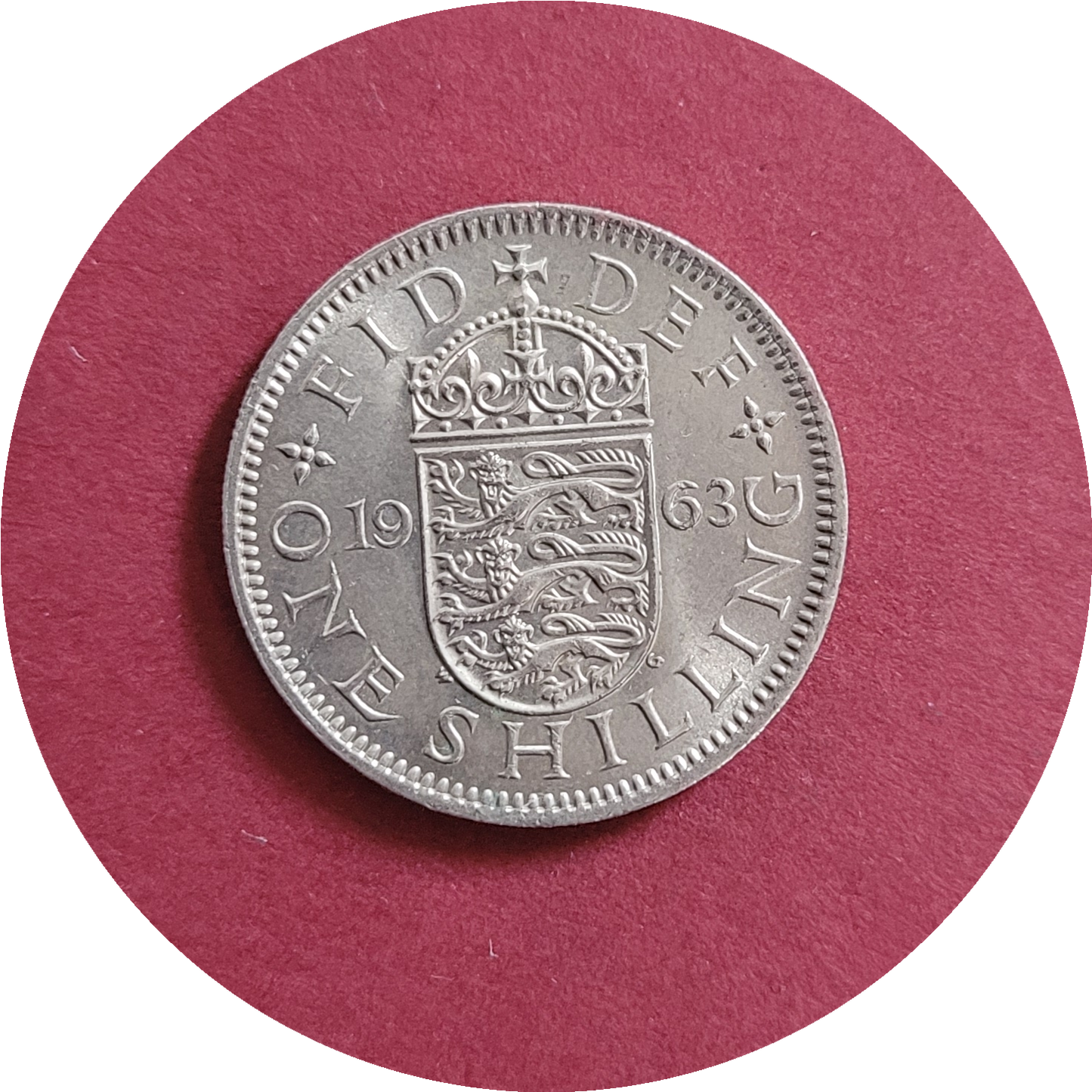 Elizabeth II,
One Shilling,
England,
1963 (B)