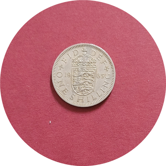 Elizabeth II,
One Shilling,
England,
1965 (B)
