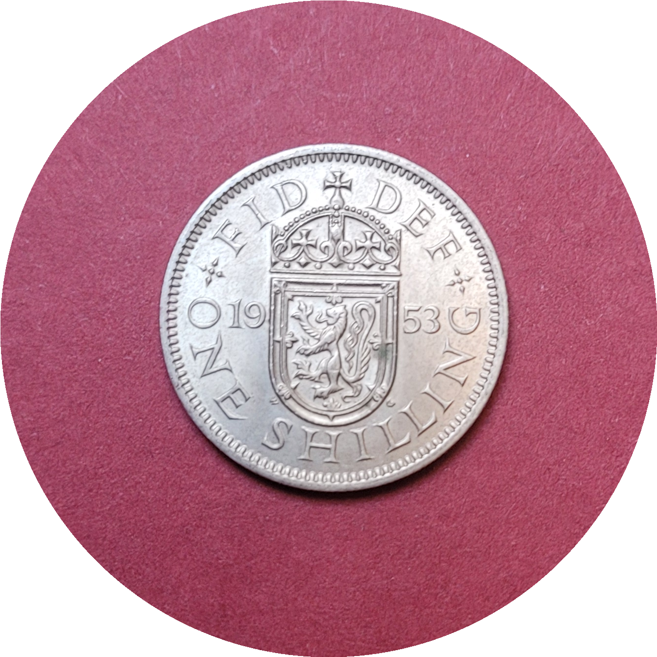 Elizabeth II,
One Shilling,
Scotland,
1953 (B)