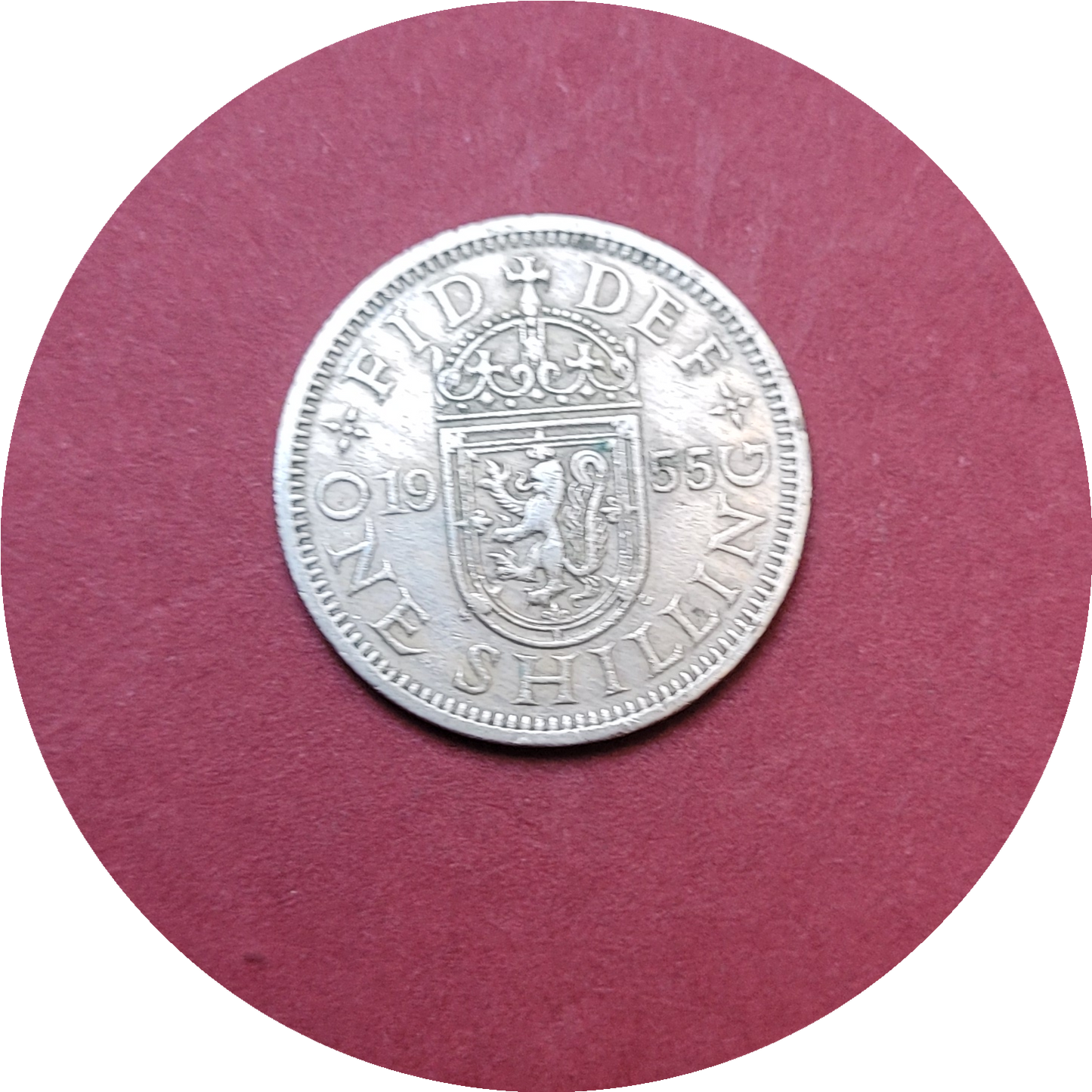 Elizabeth II,
One Shilling,
Scotland,
1955 (B)