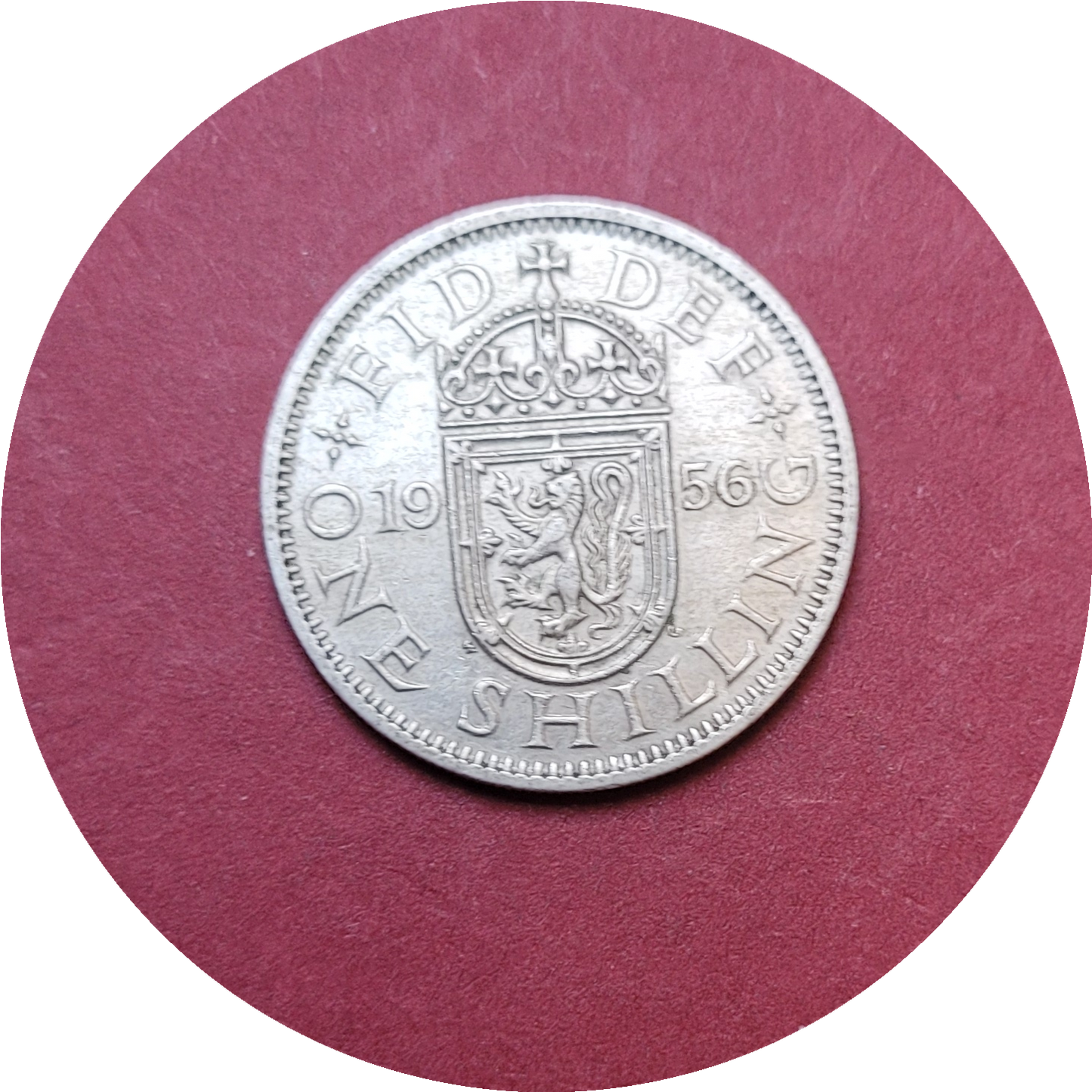 Elizabeth II,
One Shilling,
Scotland,
1956 (B)