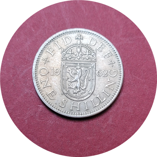 Elizabeth II,
One Shilling,
Scotland,
1962 (B)