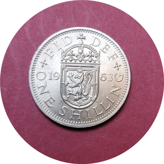 Elizabeth II,
One Shilling,
Scotland,
1963 (B)