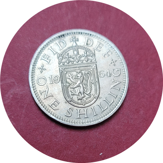 Elizabeth II,
One Shilling,
Scotland,
1964 (B)