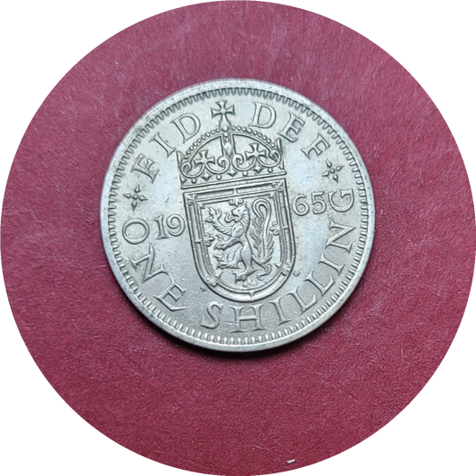 Elizabeth II,
One Shilling,
Scotland,
1965 (B)