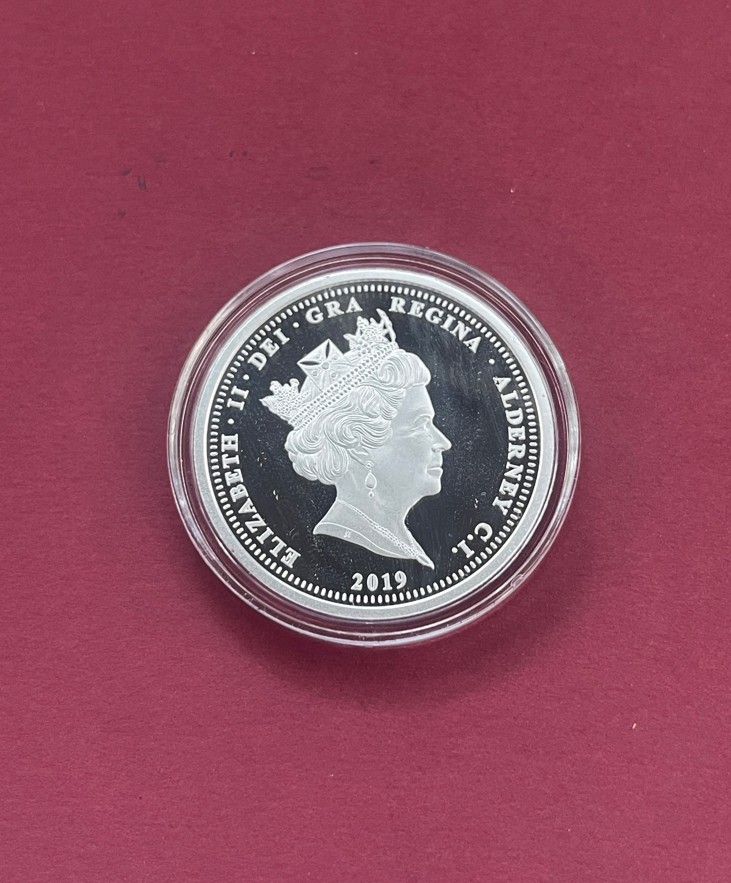 Elizabeth II,
Five Pound Set,
£5, Silver Plated 5 Coin Set,
200th Anniversary of Queen Victoria,
Alderney,
With COA,
2019 (B)