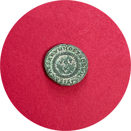 Constantine I, Constantinian Dynasty, Roman Bronze, Follis, Wreath Votive 10th Anniversary, Siscia mint SIS, ca. 318-324AD (N)