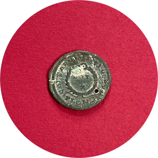 Constantine I, Constantinian Dynasty, Roman Bronze, Follis, Wreath Votive 10th Anniversary, Londinium mint PLON ⏝, ca. 318-324AD (N)