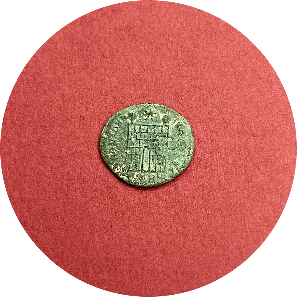 Constantine I,
Constantinian Dynasty,
Roman Bronze,
Follis, Treveri mint TR,
ca. 324-328AD
(N)